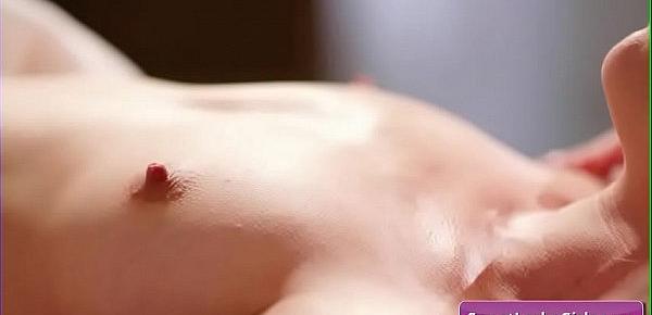  Sexy lesbian blonde hot babes Brandi Love, Lyra Law enjoy very sensual sex massage